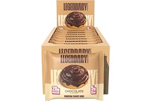 Legendary Foods 20g Protein Chocolate Sweet Roll - Premium High Protien Bars, Low Carb Meal Replacement Snack, Low Glycemic Index, Gluten Free Snacks - Zero Sugar, Keto and Diabetic Friendly 8-Pack