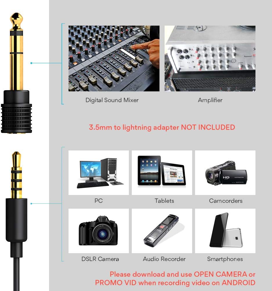 Lavalier Microphone MAONO AU-100R Rechargeable Omnidirectional Condenser Clip On Lapel Mic with LED Indicator for Recording, Interview, Vlogging, Voice Dictation, ASMR, Camera, DSLR, Smartphone, PC: Musical Instruments