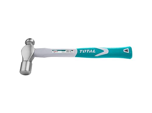 MR LIGHT TOTAL Ball Pein Hammer 450 g, Fiberglass Handle, Carbon Steel Drop-Forged