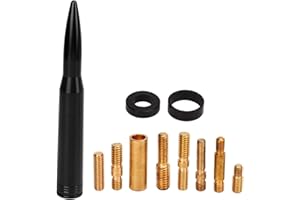 50 Cal Bullet Car Truck Antenna Mast Vehicle Short Radio Antenna Replacement for Ford Raptor, Universal 50 Caliber Antenna Ma