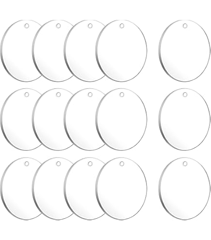 20 Pièces Acrylique Rond Transparent, 15 Cm Panneaux Ronds Acrylique
