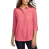 Eddie Bauer Women's Departure Stretch Moisture Wicking Long Sleeve Shirt with UPF 50