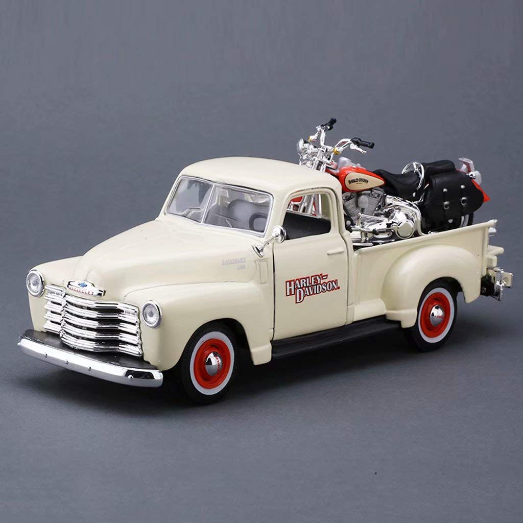 1:24 Simulation Alloy Car Model 1950 Ford F1 Harley Edition Model Car Activity Door Toy Car Miniatur