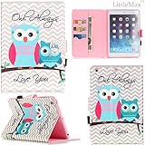 LittleMax(TM) iPad Mini 2 3 Case, Synthetic Leather Kickstand Case Smart Wake/Sleep Cover Flip Wallet iPad Mini 3/2/1 Protector -01 Owl