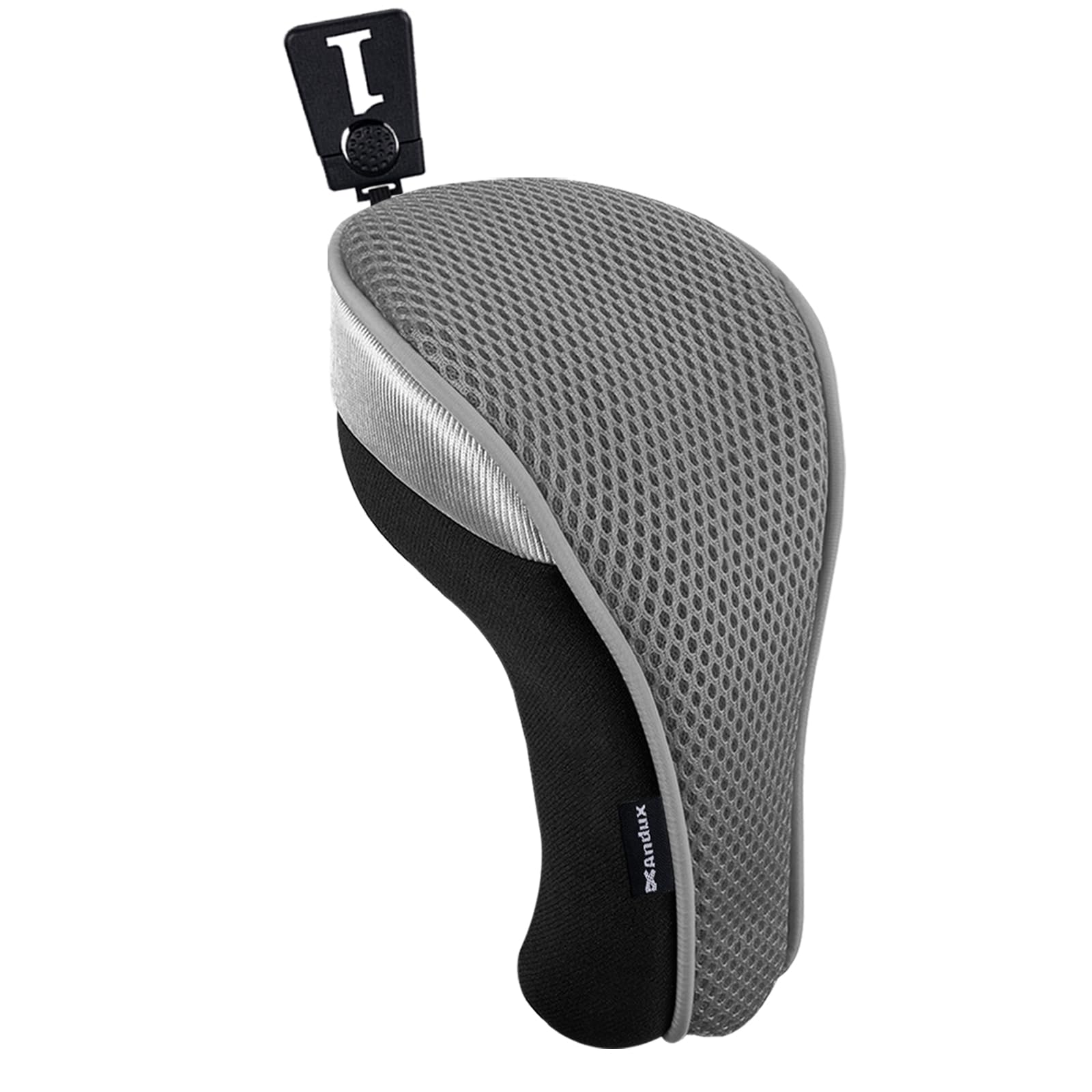 Andux Golf Club Wood Head Covers 460CC Driver Covers Grey