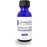 Mandelic Acid 20% AHA Alpha Hydroxy Peel Medical Strength Used For Rosacea, Cystic Acne, Blackheads, Pores, Whiteheads, Hyperpigmentation, Melasma, Age Spots, Sun Spots (2.0 fl. oz / 60 ml)