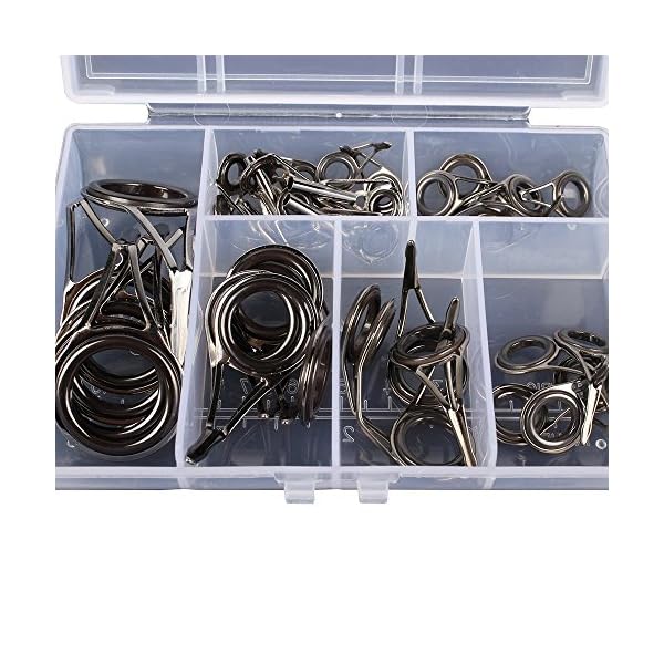 Goture-Saltwater-Fishing-Rod-Tip-Stainless-Steel-Guides-Rings-Repair-Kit-DIY-Variety-of-Sizes-Spinning-Pole-Accessories