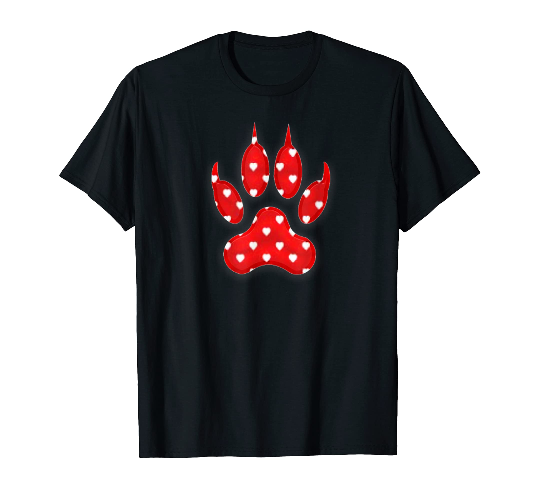 Colorful Big Dog Paw Print T-Shirt — image 1