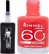 Rimmel 60 Seconds Nail Polish Coralicious One Coat Fast Dry Xpress Brush view 2