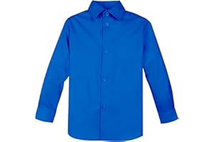 Spring Notion Boys' Long Sleeve Dress Shirt for Boys Kids Toddlers