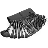 Set Professionnel De 18 Pinceaux De Maquillage Mauve - Pour Poudre Et Fond De Teint - Double Tête