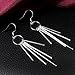 Alicenter(TM) Women's Jewelry 925 Sterling Silver SP Vintage Five Columns Dangle Earrings