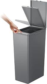 EKO Morandi 40L Kitchen Recycling Bin with Touch Top Lid Dark Grey