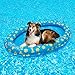 PUPTECK Dog Pool Float - Inflatable Pet Swimming Pool Toy Raft - Blue