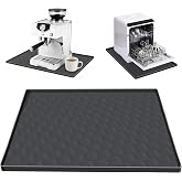 Dishwasher Drain Pan Mat,Black 24''x20'' Dishwasher Drip Tray with Raised Edge,Non-Slip Silicone Dishwashers Drain Pan Floor Mat,Anti-Leakage Dish Washer Tray for Mini Dish Washers