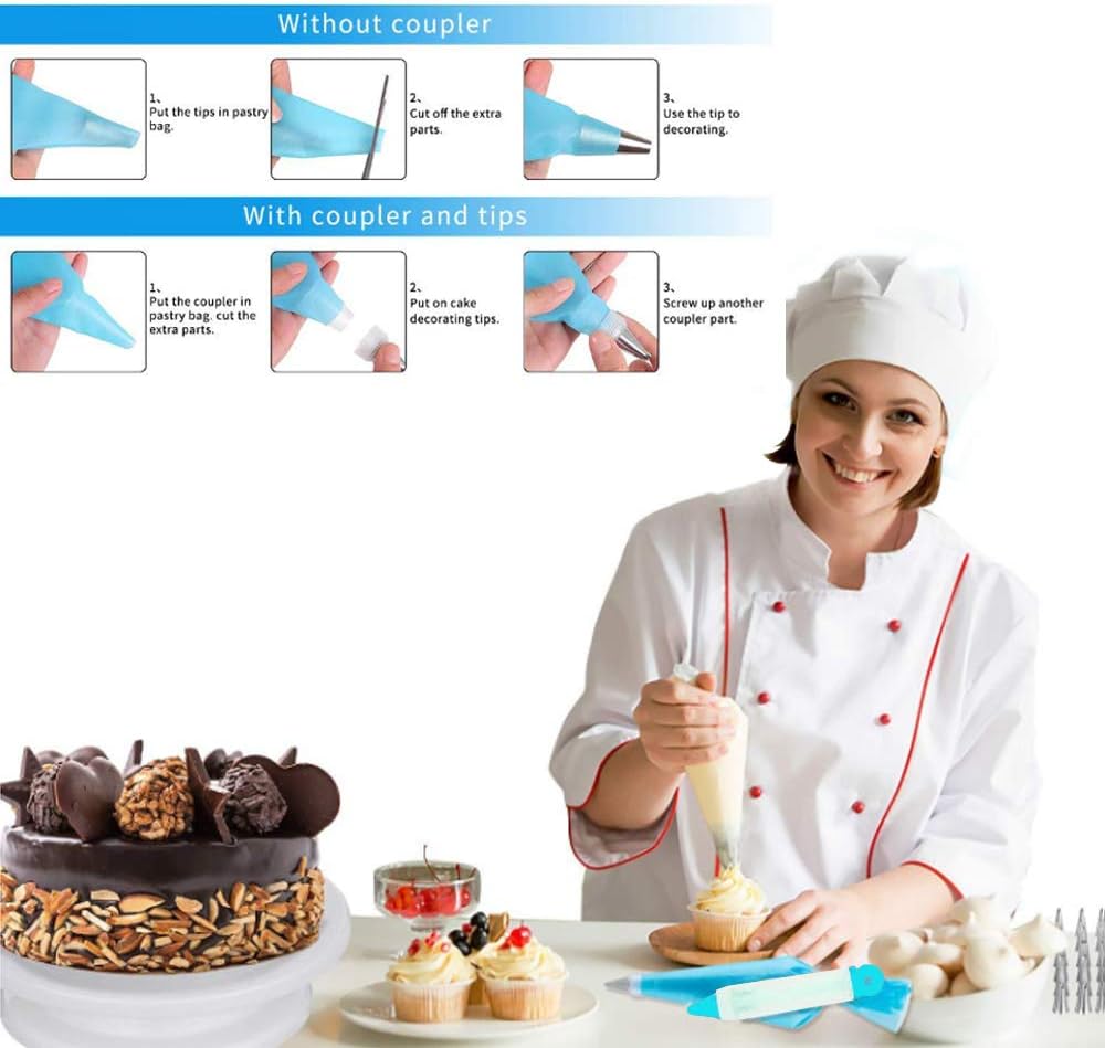 Napravi Rs Accessoires De Decoration Ustensiles A Patisserie Jojyo Douille Patisserie Diy 55pcs Ustensiles A Patisserie Decoration De Gateaux En Acier Inoxydable Diy Kits Avec Poche A Douille Patisserie Reutilisable Fleurs Clous Cupcakes