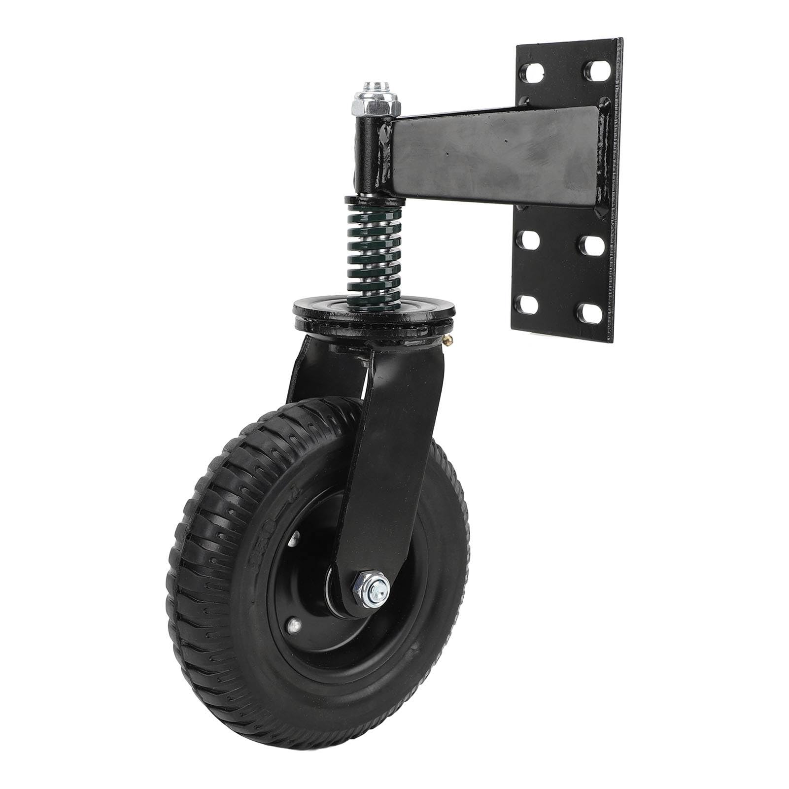 Wakects Gate Wheel, Heavy Duty Wheel Rubber 360 Degree Swivel Caster 600lbs Capacity Rotating Caster with Install Accessories for Farm Fence Patio 8in Dia