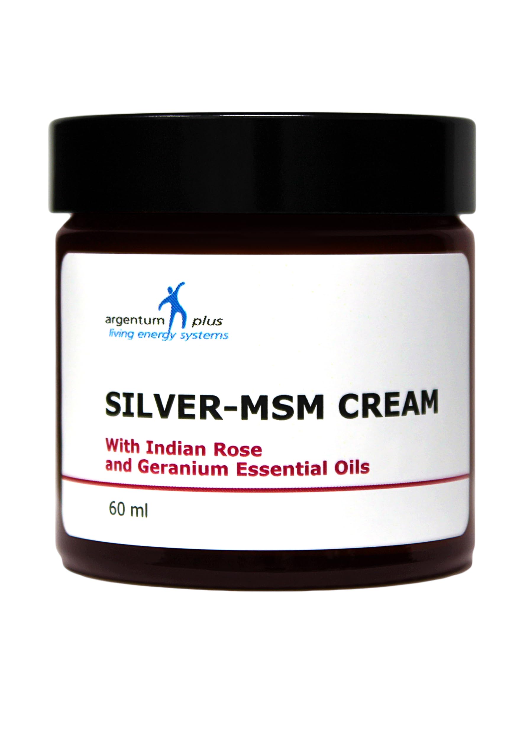 Silver-MSM Cream with Indian Rose and Geranium Essential Oils - 60 ml
