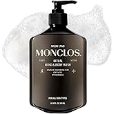 MONCLOS Ritual Hand & Body Wash (16.9 fl oz) - Hydrating pH-Balanced Body Cleanser with Olive Oil, 8-Complex Hyaluronic Acid, and Ceramides for Smooth and Comfortable Skin