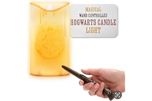 Paladone Harry Potter Hogwarts LED Candle with Wand Remote - Officially Licensed Wizarding World Merchandise, Great Hall Battery Powered Candlelight Decor for Themed Events