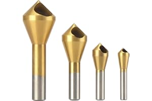 OCGIG 4pcs Titanium Coated Countersink Chamfer Tool Deburring Tool Set Metal Wood Drill Bits Zhongbo Business