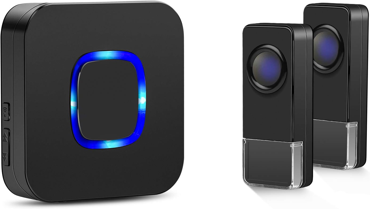 Coolqiya Wireless Doorbells Chimes Kit for Home with 2 Remote Transmitters and 1 Plug in Receiver