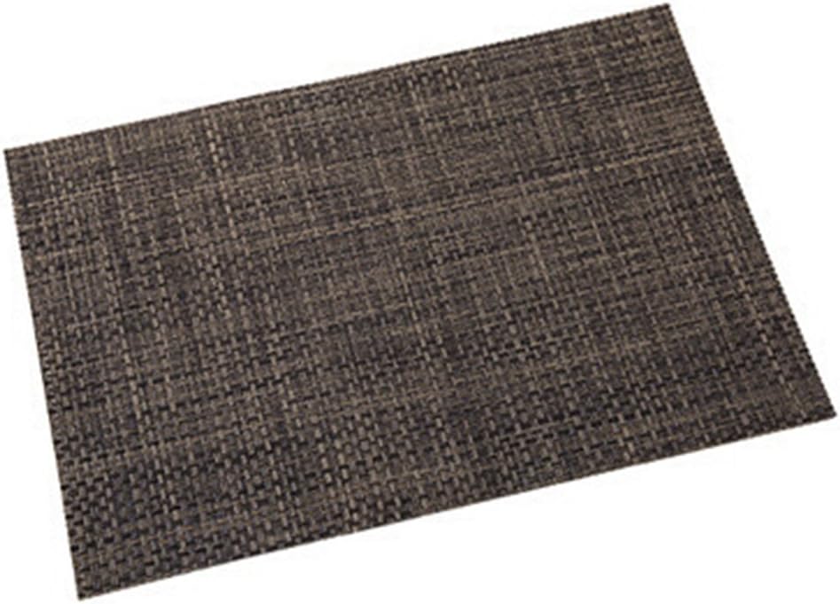 Ocesky Creative Anti-Slip PVC Weave Placemat Washable Heat Insulation Dining Table Mat (Coffee)