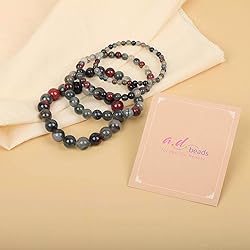 AD Beads Handmade Gemstone Stretch Elastic Bracelet