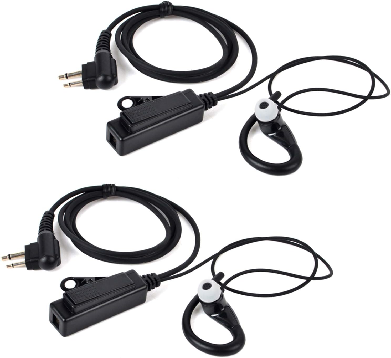 HYS G-Shape Earpiece Radio Headset Compatible With Motorola CP040 DP1400 GP68 GP88 GP300 CT150 Hyera Walkie Talkie Inline