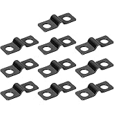 uxcell 100Pcs U-Shaped Pipe Clamp, 1/8 Inch(3mm) 2 Hole U-Tube Strap Clamp Heavy Duty Connector Bracket for Conduit Cables Wire Cord, Black