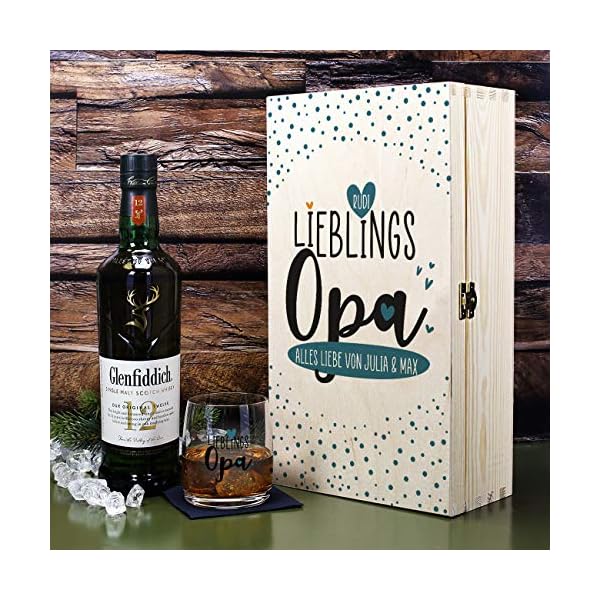 Herz & Heim® Whisky Geschenkset für Opa mit Whiskey Glas in Geschenkverpackung – Bild 3