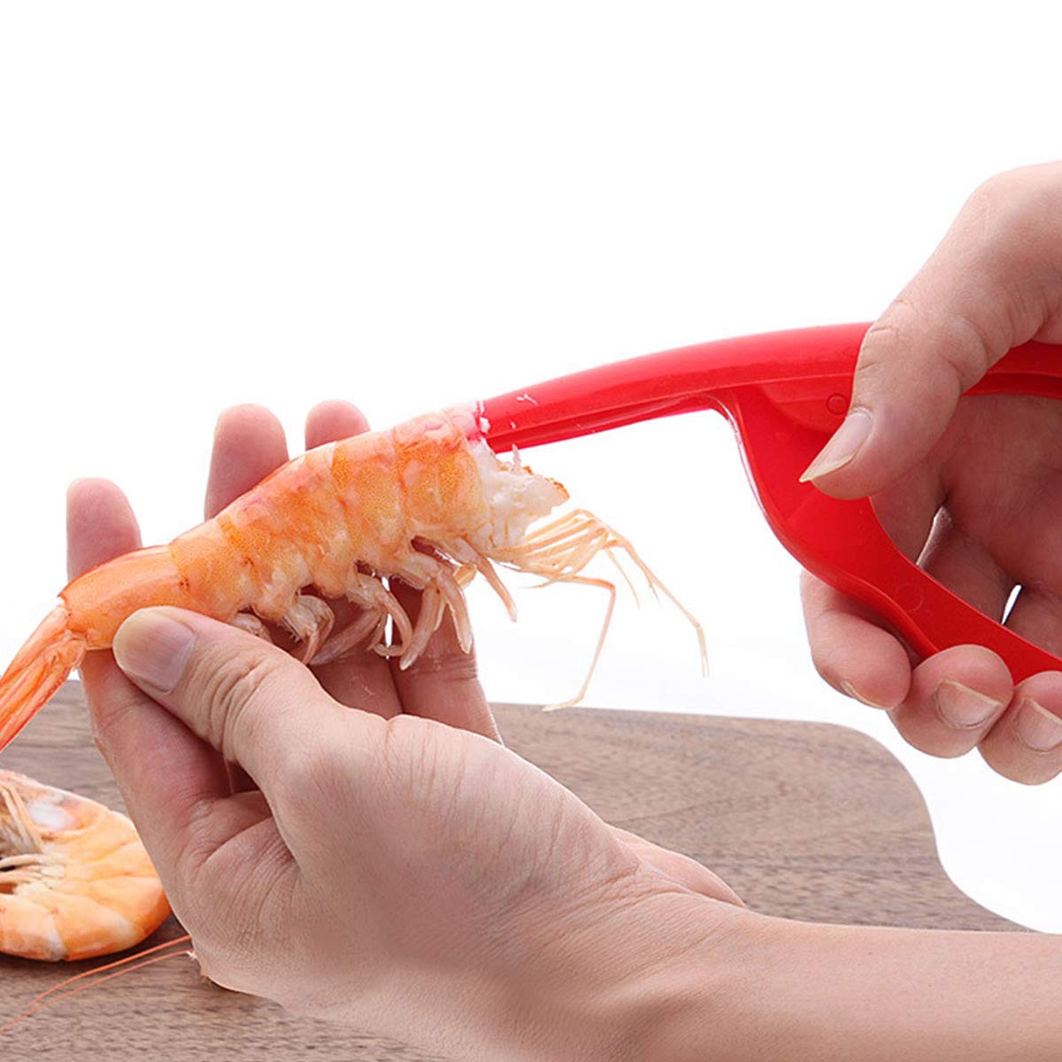 Oumosi plastica Shrimp Deveiner Seafood pinze Opener dispositivo creativo utensili da cucina