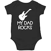 AW Fashions My Dad Rocks Baby Bodysuit Funny Adorable Newborn Unisex Boys Girls Romper Clothing Outfits