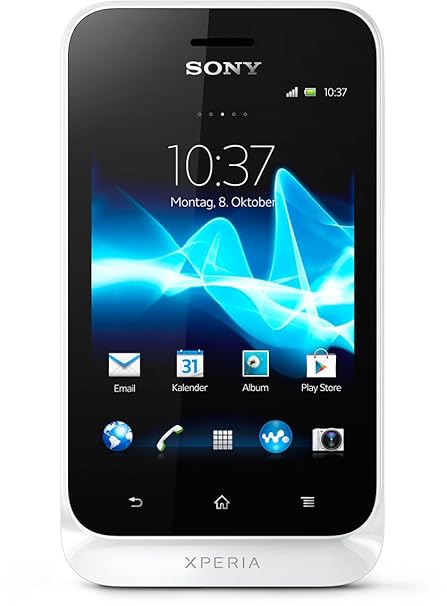 Sony Xperia tipo Smartphone (8,1 cm (3,2 Zoll) Touchscreen, 3,2 Megapixel Kamera, Android 4.0) weiß