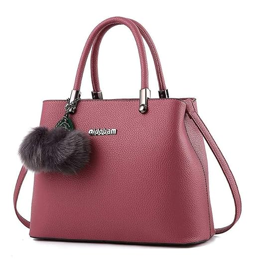 Eeayyygch Damen Tasche Lychee Muster Handtaschen Schulter schräg Achselhöhle Haartasche Flut Paket Einfache Big Bag, Rubber P