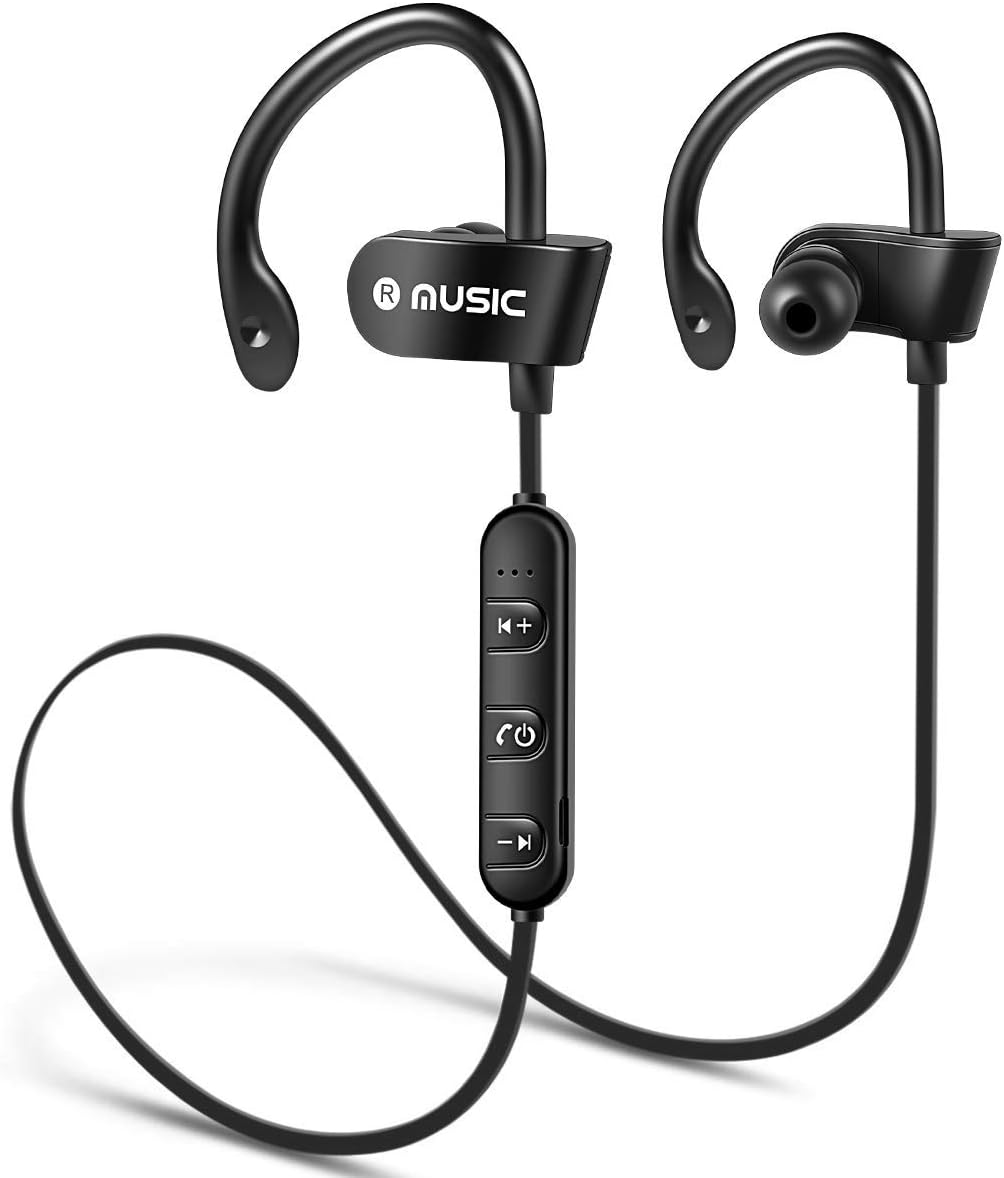 Bluetooth Headphones, Wireless Sweatproof Best Workout Bass HiFi Stereo Music Headphones for Gym Running, Sports Headphones