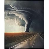 KEEPREAL Black Tornado Blanket Soft Warm Cozy Blankets,50"x60" Lightweight All Season Fleece Throw Blanket for Bed or Sofa