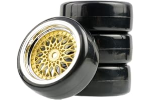 ZHIPAIJI 1/10 Drift Wheels Tires Set, Diameter 62mm RC Car Road Wheels and Tires with 12mm Hex RC Drift Car Tires Offset 3/6/9mm Fit for HSP HPI Sakura RC Car Accessories (Color : Offset3mm)