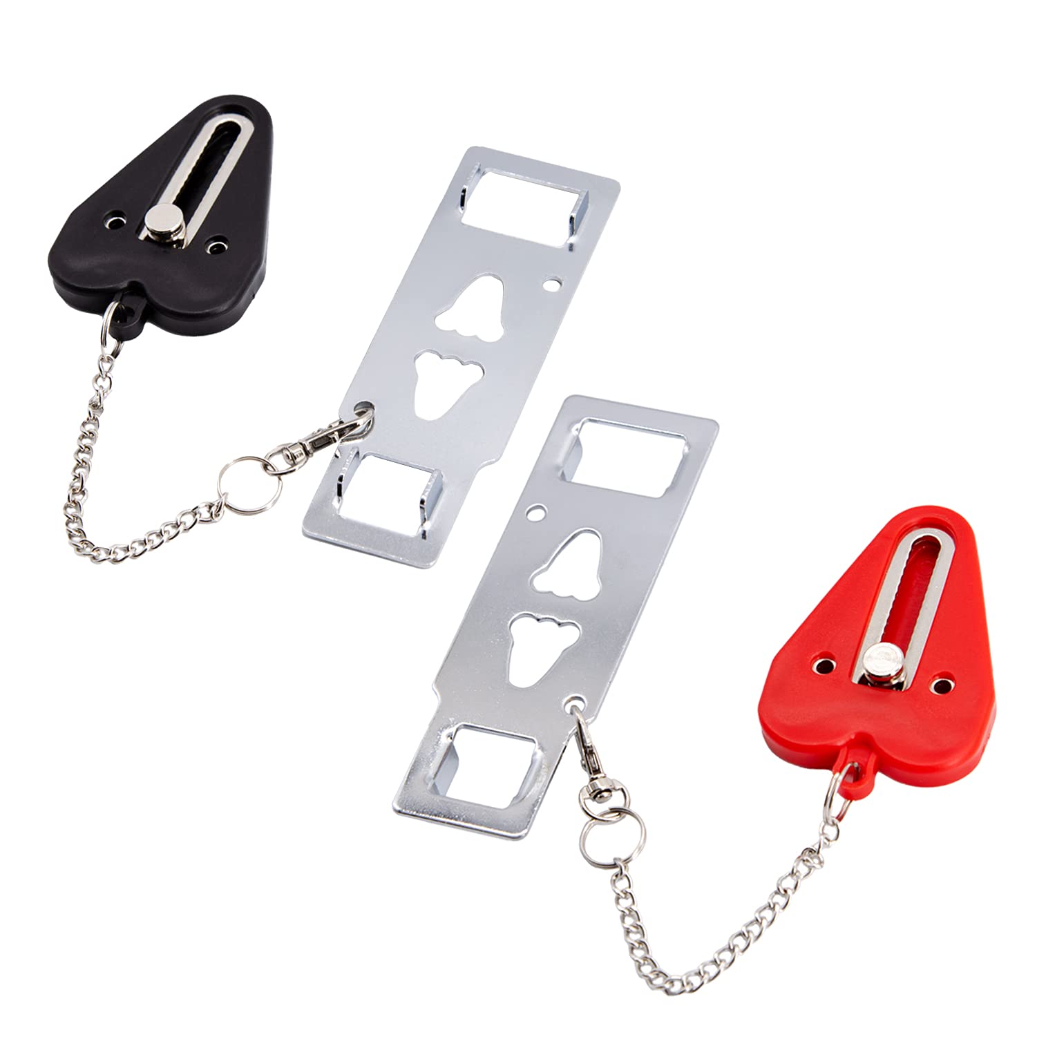 Xhwykzz Portable Door Lock Security, Upgraded Version Home Security Bedroom Door Lock for Home Security, Travel Door Lock, Dorm Room Essentials 2 Pack