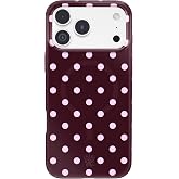 VELVET CAVIAR for iPhone 18 Pro Max Case | Cherry Cola Polka Dot | Compatible with MagSafe | 16ft Drop Tested | Scratch Resistant | Cute Girly Protective Cover for Women | Burgundy, Pink