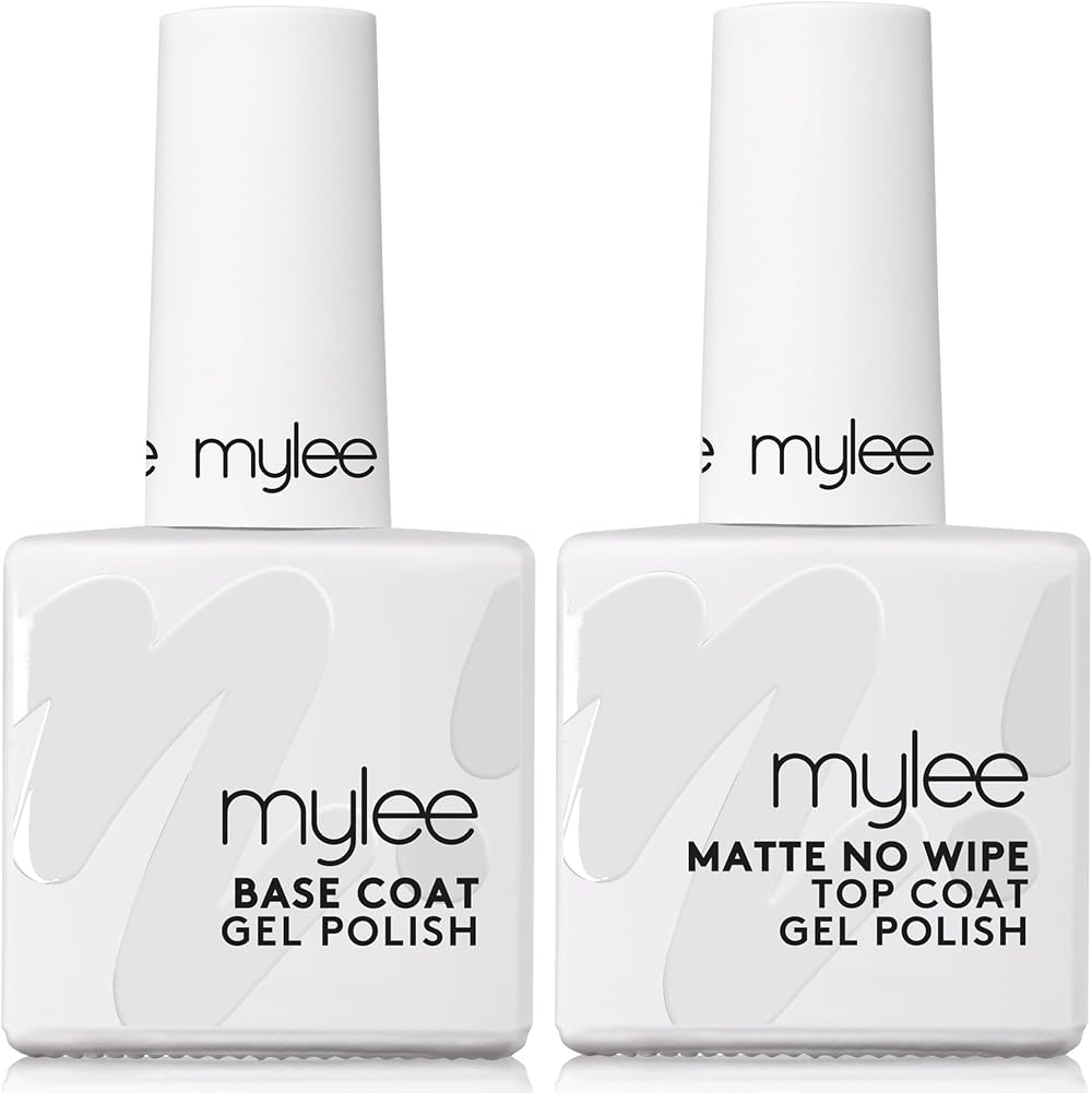 MYLEE MyGel Top & Base Coat Matte No-Wipe 2x10ml UV/LED Safe Vegan