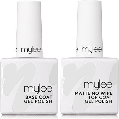 MYLEE MyGel Top & Base Coat Matte No-Wipe 2x10ml UV/LED Safe Vegan