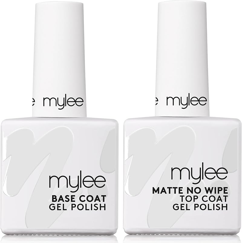 MYLEE MyGel Top & Base Coat Matte No-Wipe 2x10ml UV/LED Safe Vegan