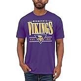 Junk Food NFL Mens Junk Food X NFL Established Retro - Adult Short Sleeve Fan Tee for Men & Women - Officially Licensed