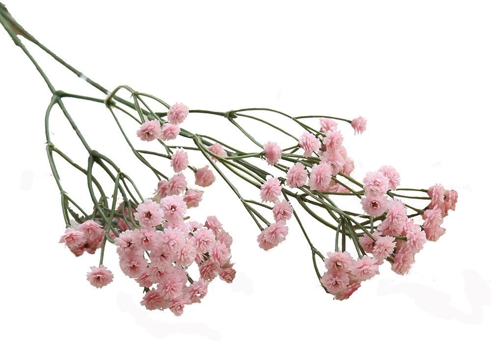 Andouy Artificial Silk Fake Flowers Baby's Breath Floral Wedding Bouquet Party Decors
