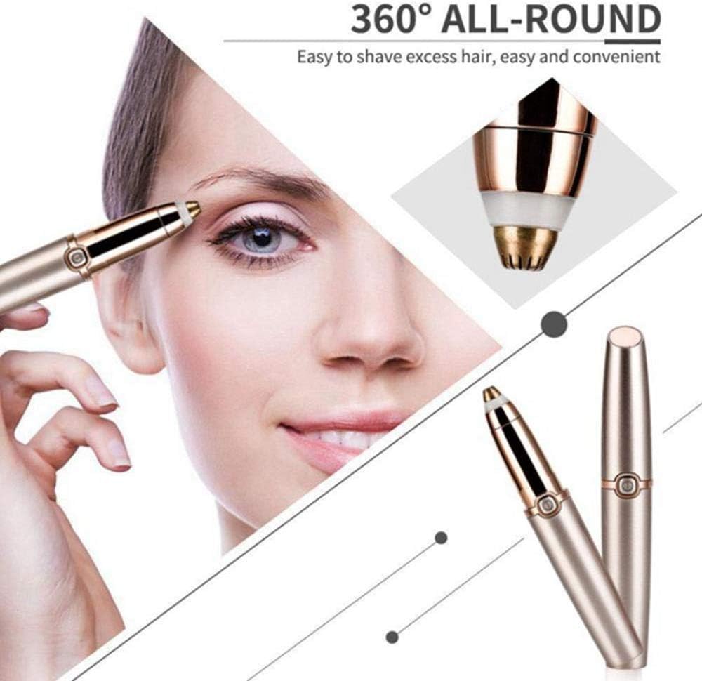 arythe Painless Instant Facial And Eyebrow Hair Remover Trimmer For Women Battery Operated AAA Battery Included