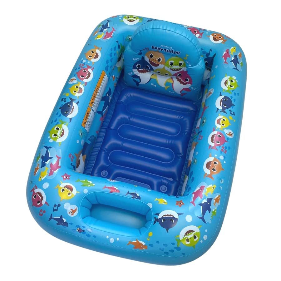 Photo 1 of Nickelodeon Baby Shark Making a Splash Inflatable Tub - Baby Bathtub