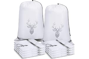 Locmeo 10 Pcs Game Bags for Hunting Reusable Lightweight Waterproof Heavy Duty Wild Game Meat Bags with Reflective Tags Durable Washable Backcountry Big Hunting Bag for Elk Caribou Deer