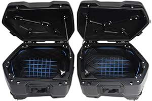 AFNCX Rear Luggage Left and Right Side Case Inner Container Bag Cover, PU Leather Waterproof Motorcycle Saddlebag Protector F