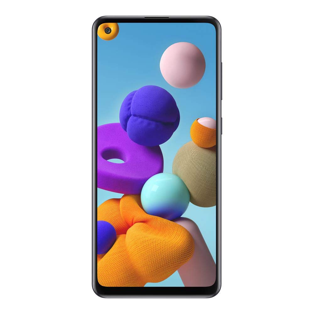 Samsung Galaxy A21s Android Smartphone, SIM Free Mobile Phone, Black, (UK Version)